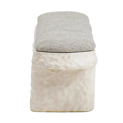 Банкетка современной бионической формы Japandi Textured Bench