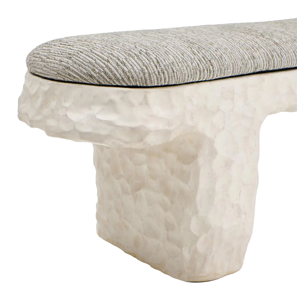 Банкетка современной  бионической формы Japandi Textured Bench