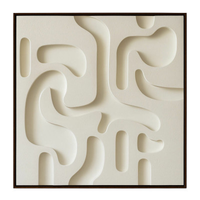 Объемное Панно на стену в Бионическом стиле White Volume Texture Wall Sculpture II