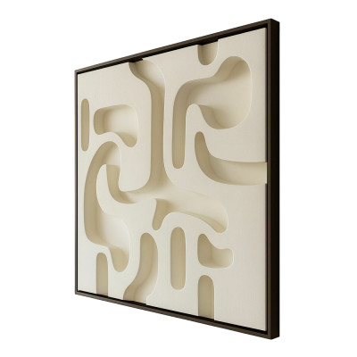 Объемное Панно на стену в Бионическом стиле White Volume Texture Wall Sculpture II