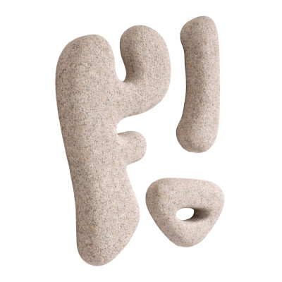 Панно 3д на стену в стиле Ваби-саби Stone Letters Wall Sculpture