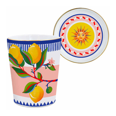 Стакан DOLCE VITA"LEMON" с крышкой/блюдцем