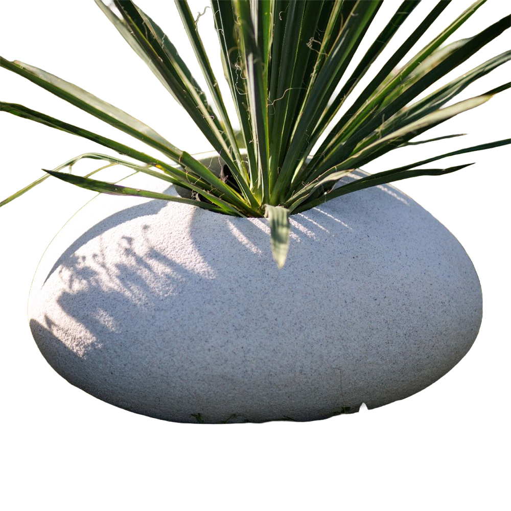 Современное кашпо в виде Большого природного Камня Aztecs flowerpot Large stone