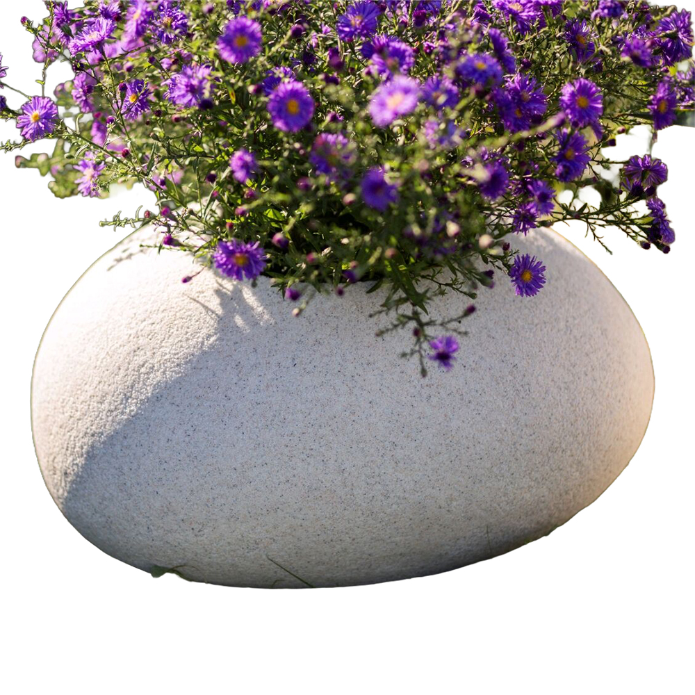 Современное кашпо в виде Большого природного Камня Aztecs flowerpot Large stone