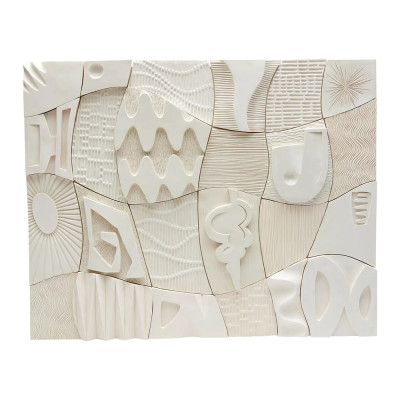 Объемное панно на стену "24 Элемента природы" Sculptural Jesmonite Wall Panel