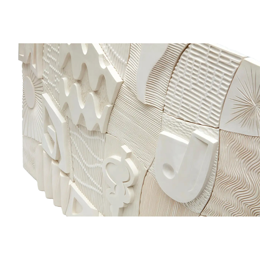 Объемное панно на стену "24 Элемента природы" Sculptural Jesmonite Wall Panel