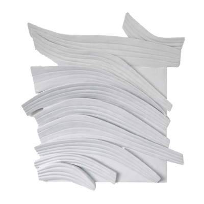 Cовременное объемное 3d панно Джапанди White Wave