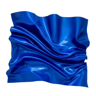Cовременное объемное 3d панно Джапанди Blue Silk Folds