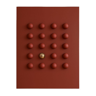 Cовременное объемное 3d панно Джапанди Gold Button