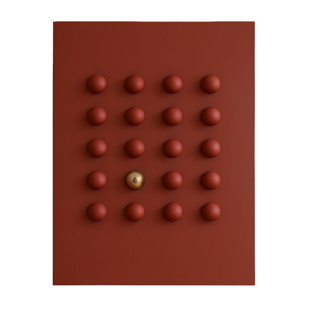 Cовременное объемное 3d панно Джапанди Gold Button