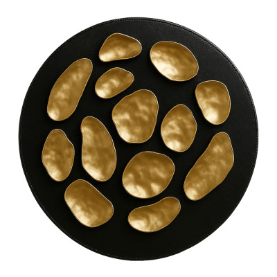 Cовременное объемное 3d панно Джапанди Golden Honeycombs