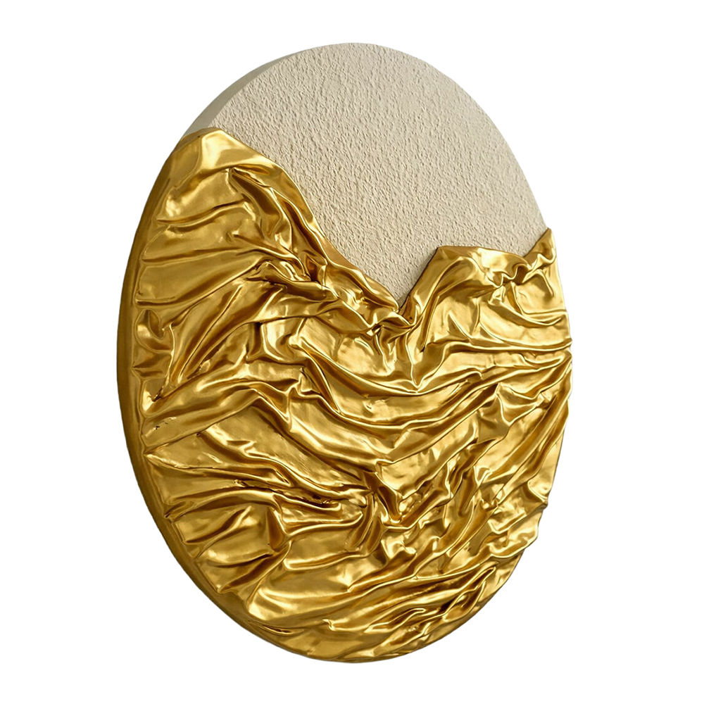Cовременная Текстурная интерьерная картина Джапанди Golden Bedspread