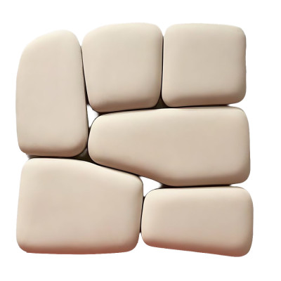 Cовременная Текстурная интерьерная картина Джапанди Beige Smoothness