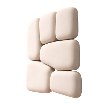 Cовременная Текстурная интерьерная картина Джапанди Beige Smoothness