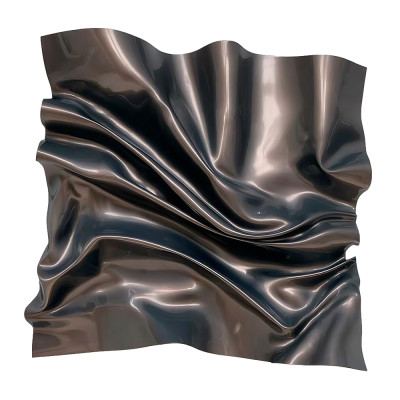 Cовременная Текстурная интерьерная картина Джапанди Copper Silk Folds