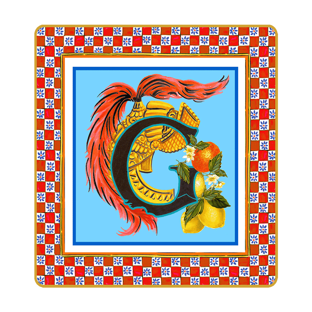 Подарочный мини-поднос ORTIGIA "Letter G"