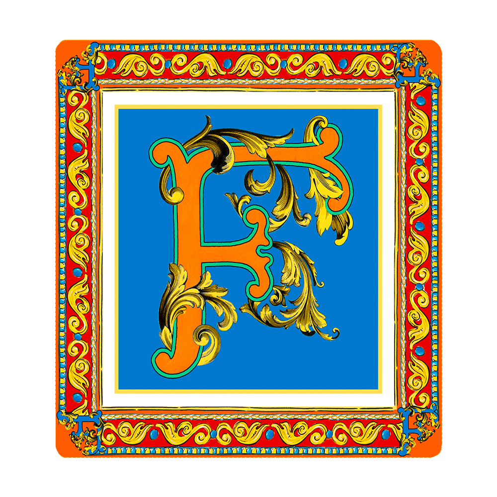 Подарочный мини-поднос ORTIGIA "Letter F"