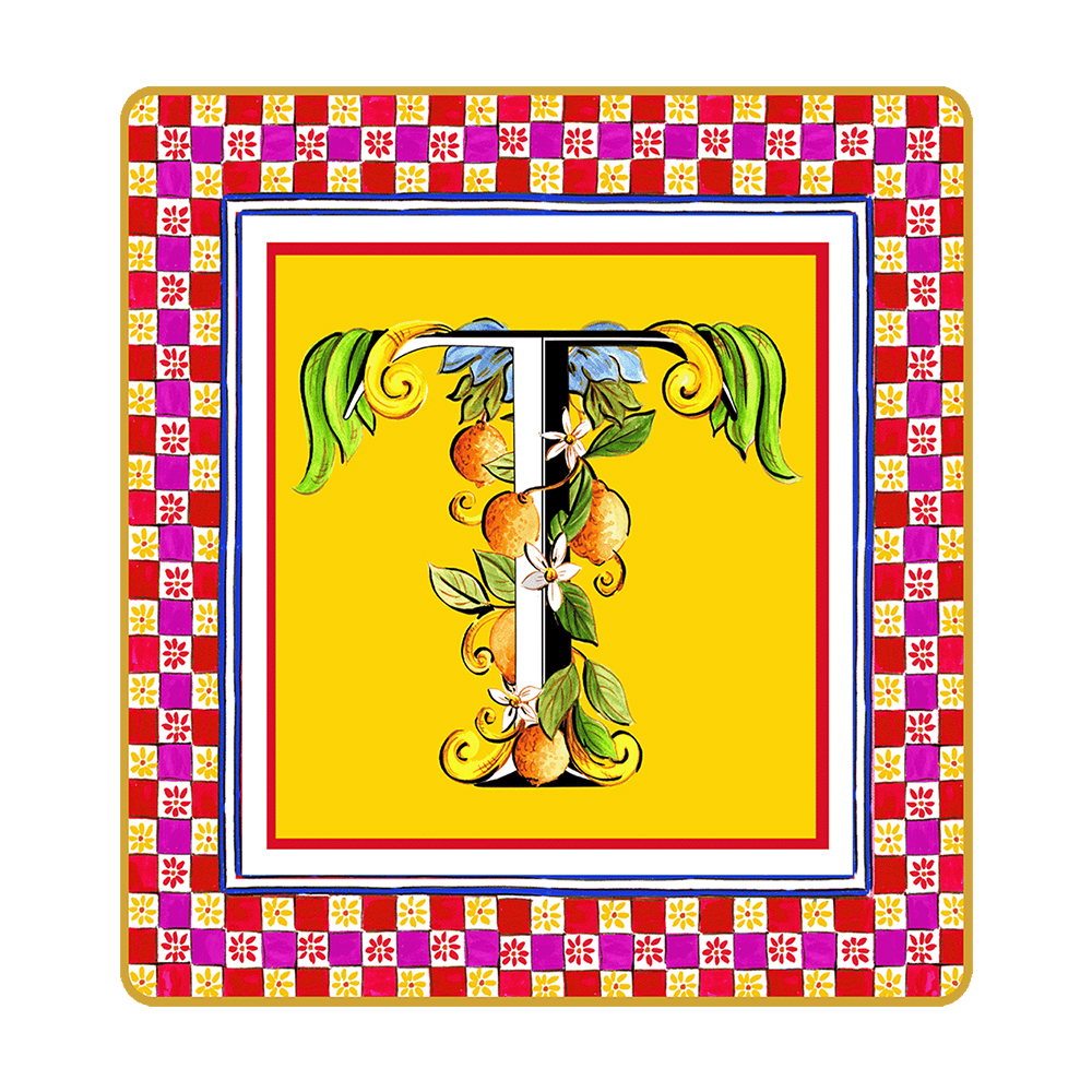 Подарочный мини-поднос ORTIGIA "Letter T"