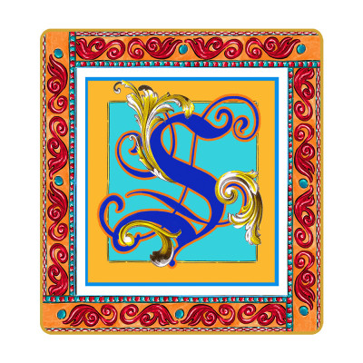 Подарочный мини-поднос ORTIGIA "Letter S"