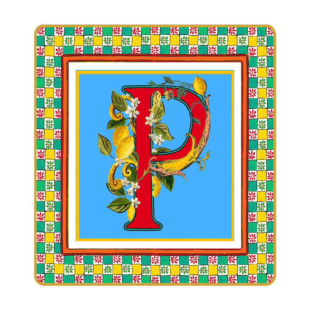 Подарочный мини-поднос ORTIGIA "Letter P"