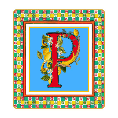 Подарочный мини-поднос ORTIGIA "Letter P"