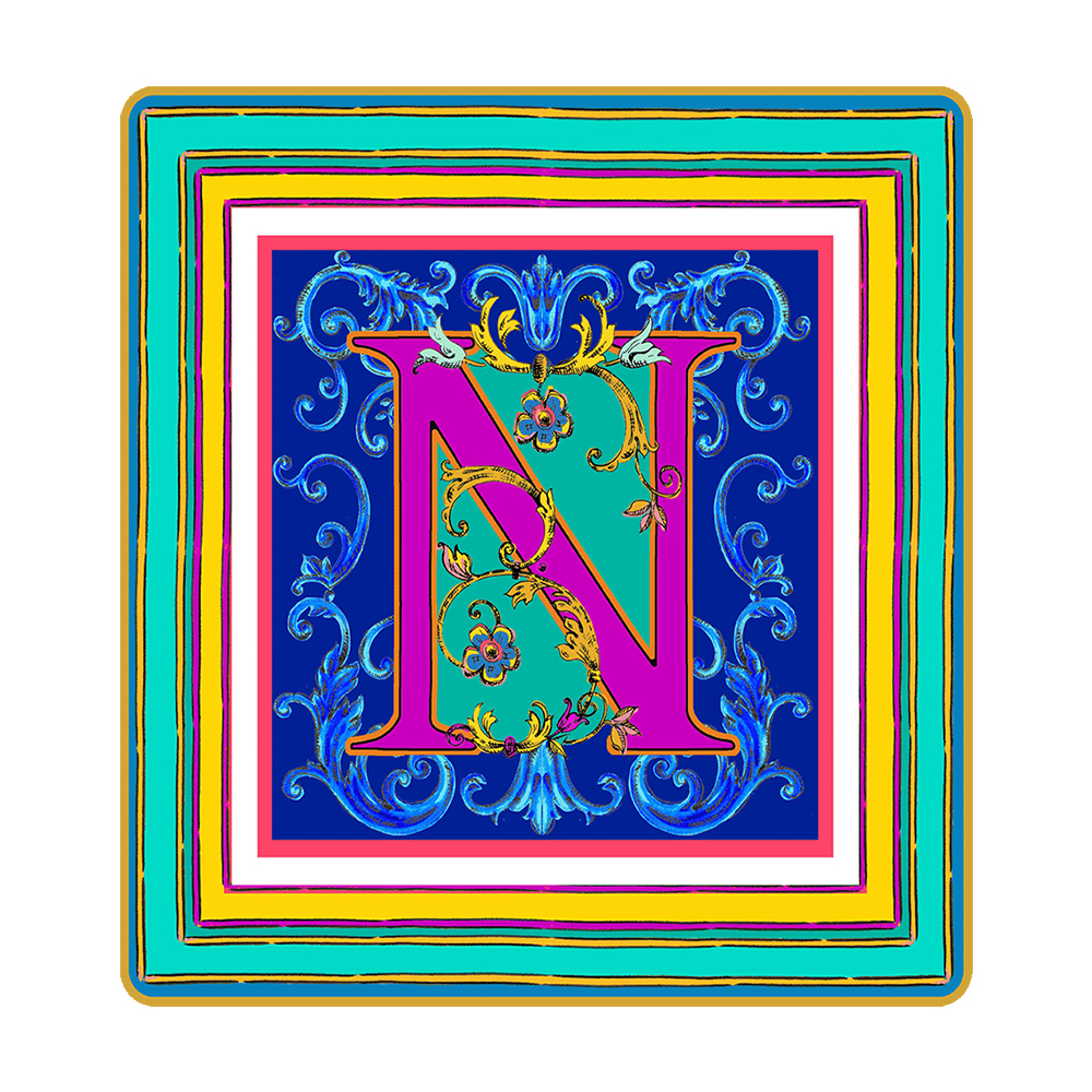 Подарочный мини-поднос ORTIGIA "Letter N"