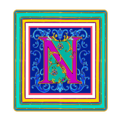 Подарочный мини-поднос ORTIGIA "Letter N"