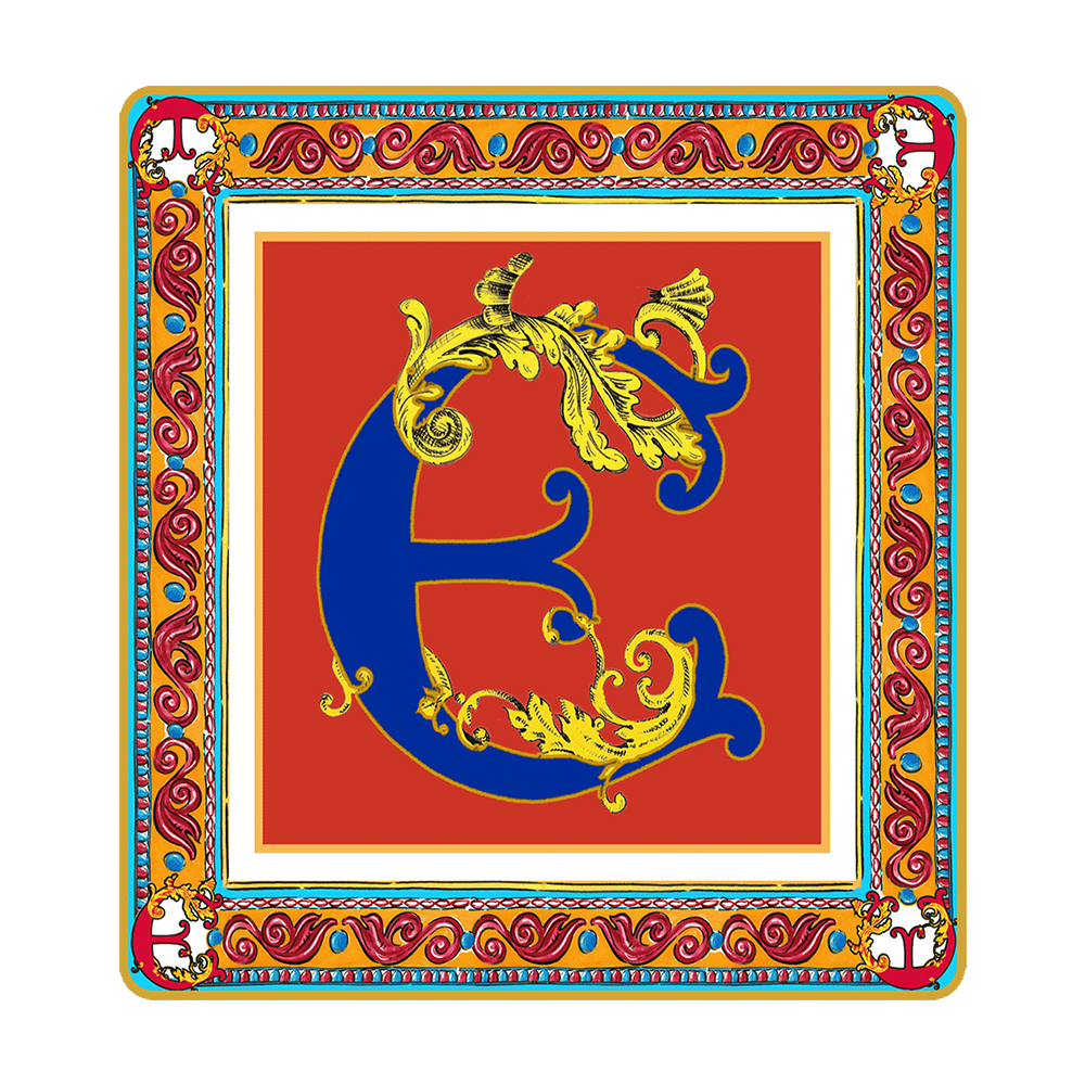 Подарочный мини-поднос ORTIGIA "Letter E"