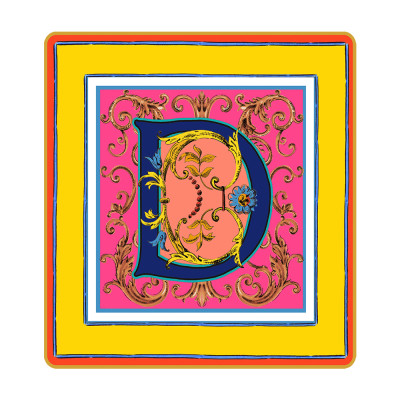 Подарочный мини-поднос ORTIGIA "Letter D"