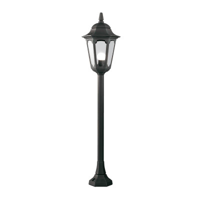 Фонарный столб черного цвета с шестигранным плафоном Elstead Lighting
