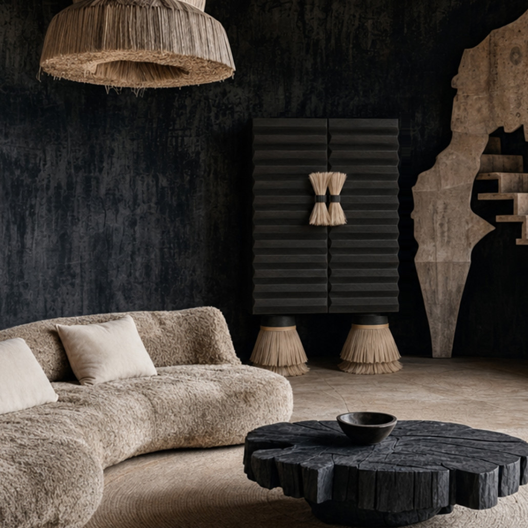 Кабинетный шкаф ZANZIBAR Relief Black