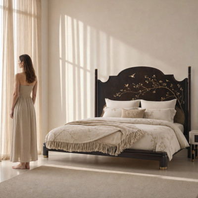 Премиальная Кровать Japanese Cranes Bed