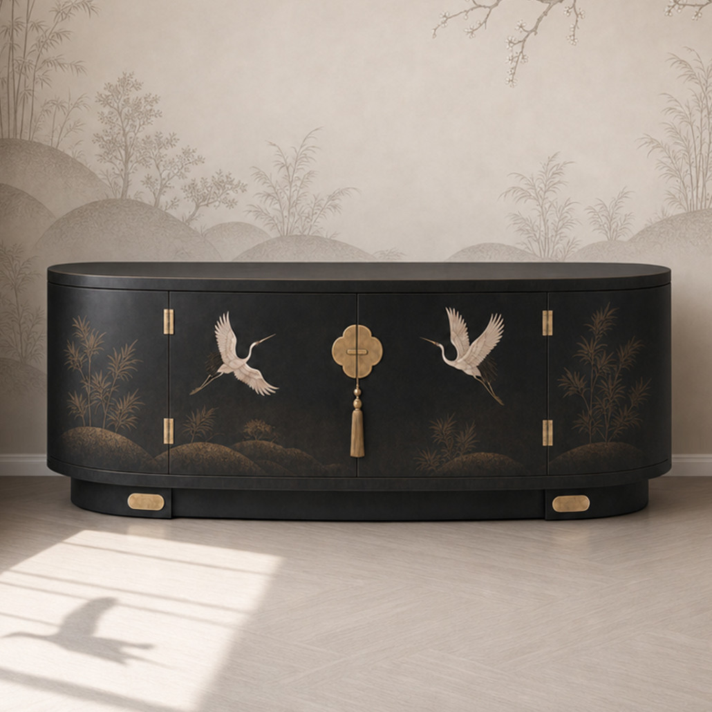 Большой Буфет Japanese Cranes chest 180