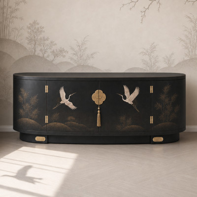 Большой Буфет Japanese Cranes chest 180