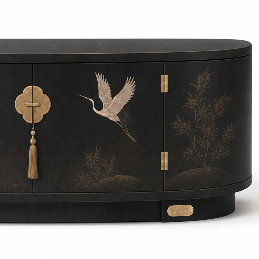 Большой Буфет Japanese Cranes chest 180