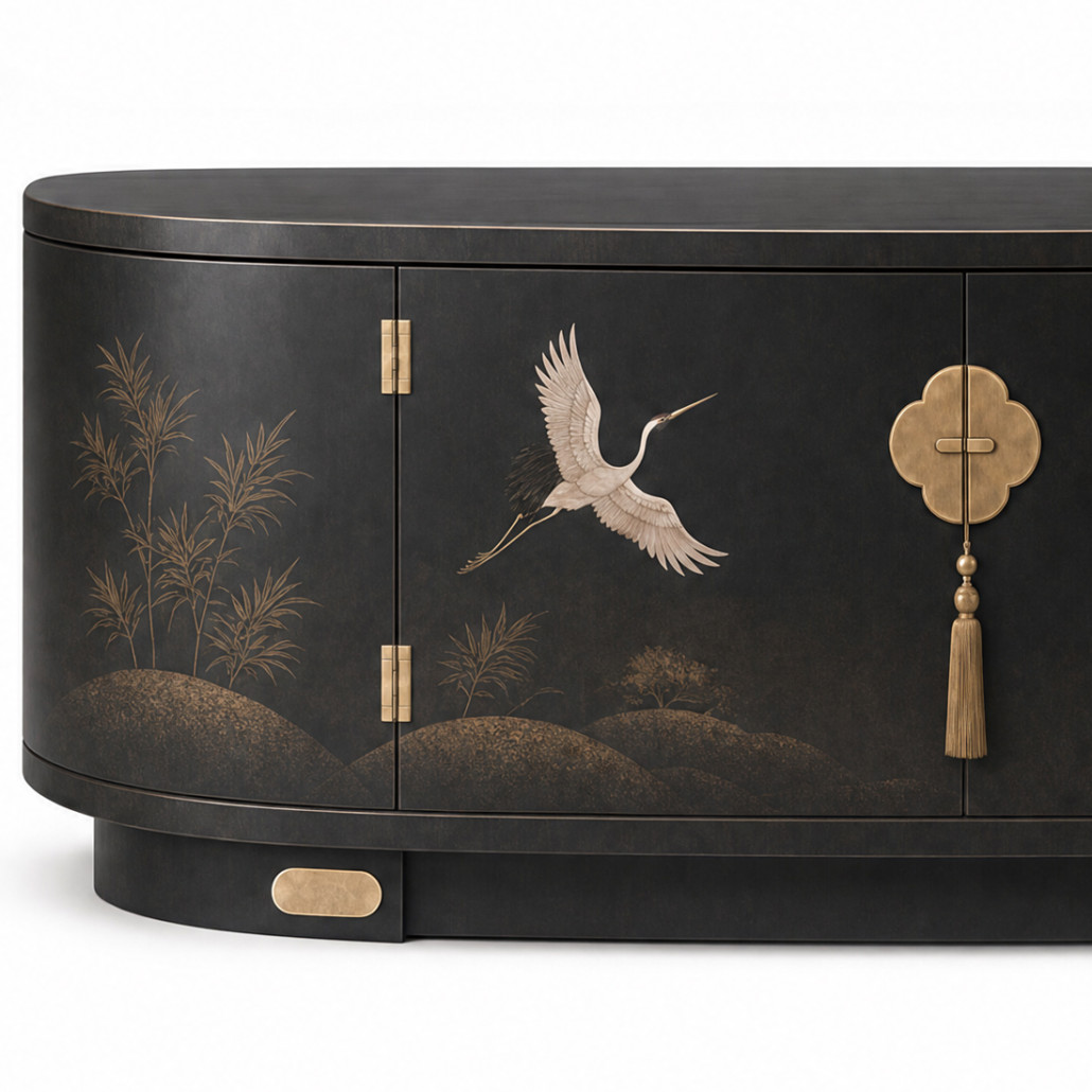 Большой Буфет Japanese Cranes chest 180