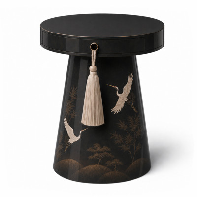 Приставной Столик Japanese Cranes с ящиком и кистью