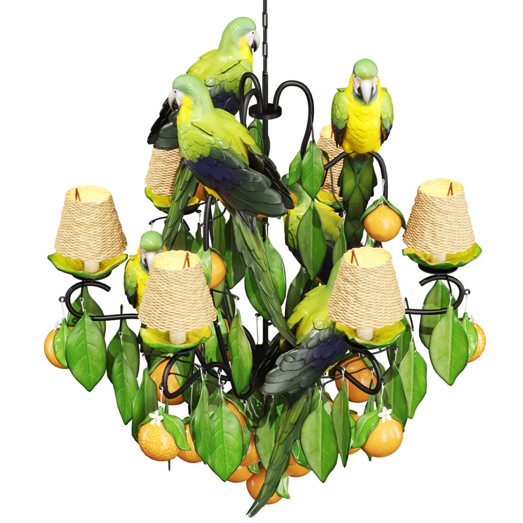 Люстра Panama Tangerines Chandelier Parrot с попугаями
