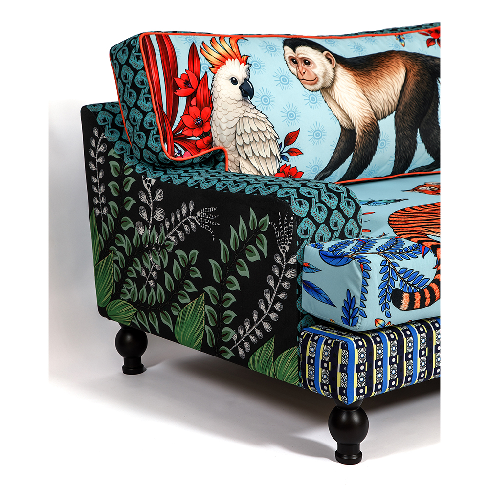Tanzania Limited Edition Hippo Sofa Большой диван с тропическим принтом