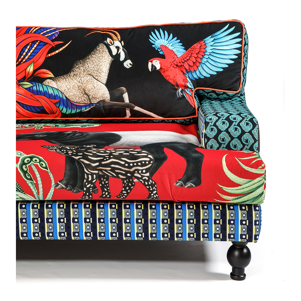 Tanzania Limited Edition Hippo Sofa Большой диван с тропическим принтом