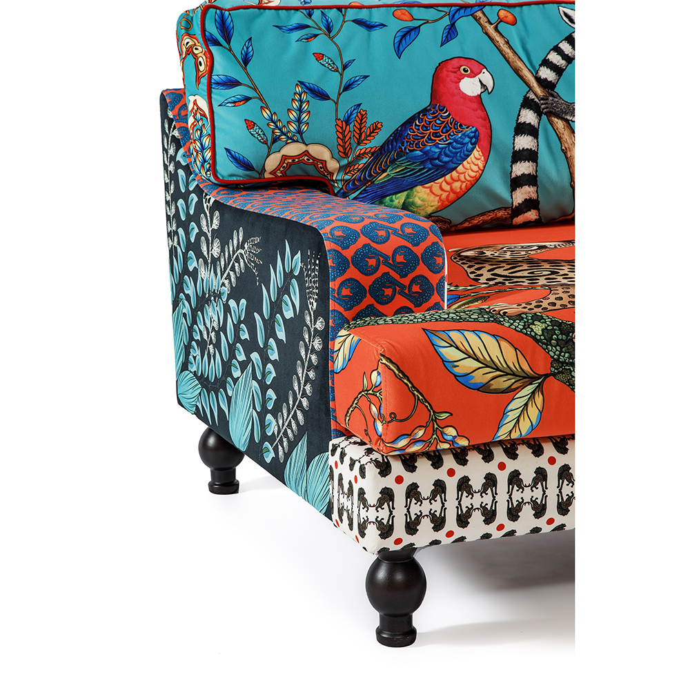 Tanzania Limited Edition Lemur Armchair Большое кресло с тропическим рисунком
