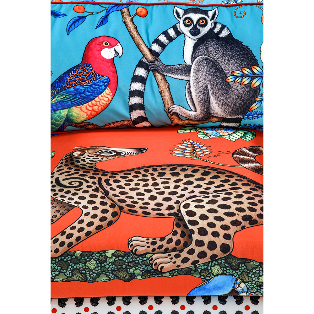 Tanzania Limited Edition Lemur Armchair Большое кресло с тропическим рисунком