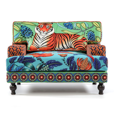 Tanzania Limited Edition Tiger Armchair Большое кресло с тропическим рисунком