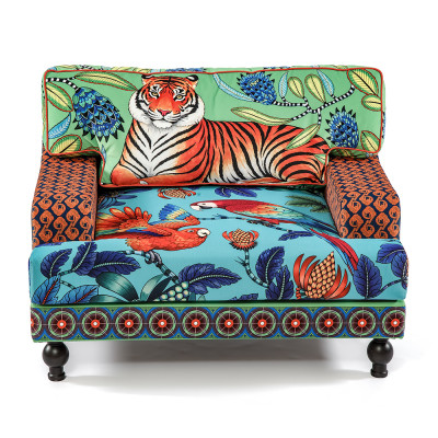 Tanzania Limited Edition Tiger Armchair Большое кресло с тропическим рисунком