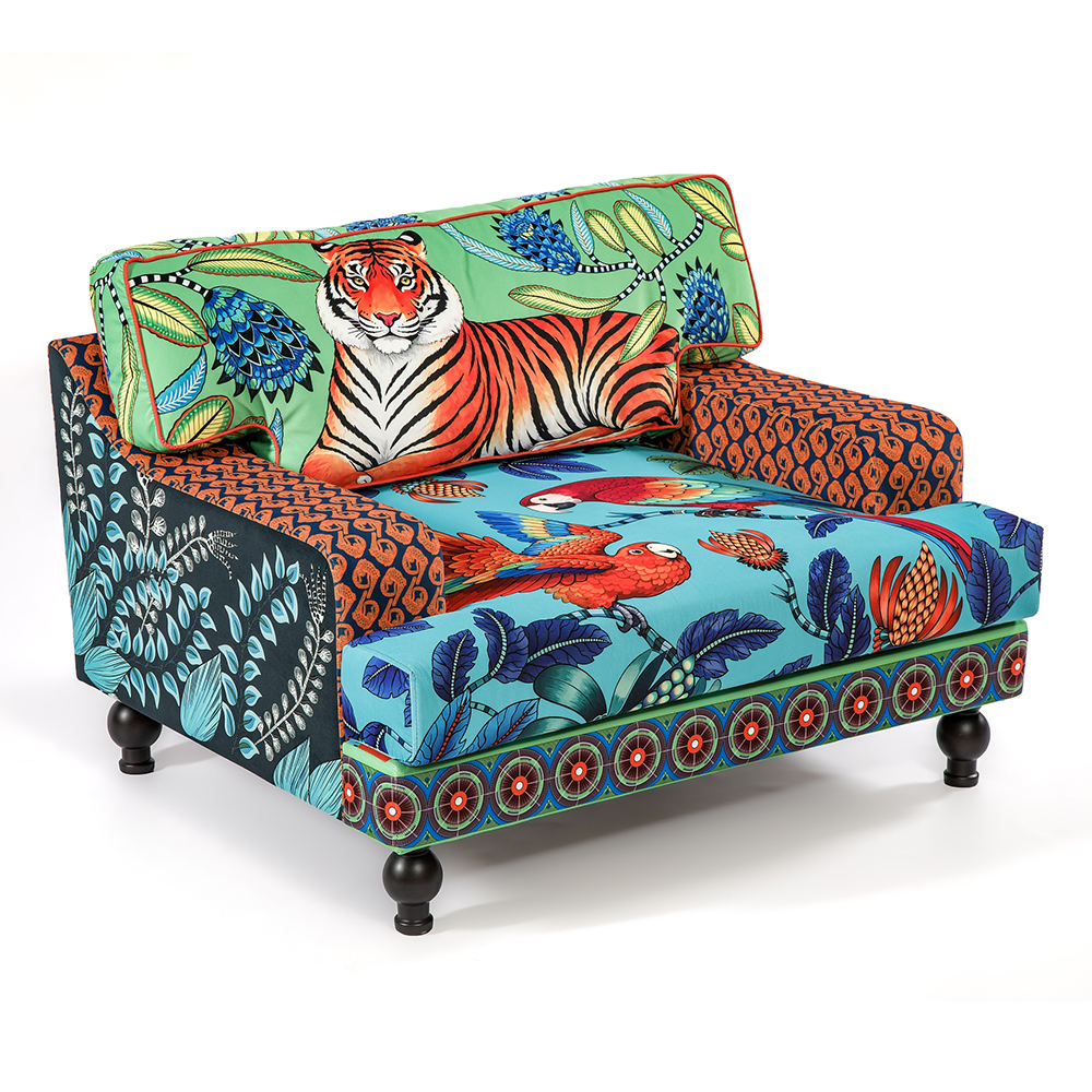 Tanzania Limited Edition Tiger Armchair Большое кресло с тропическим рисунком