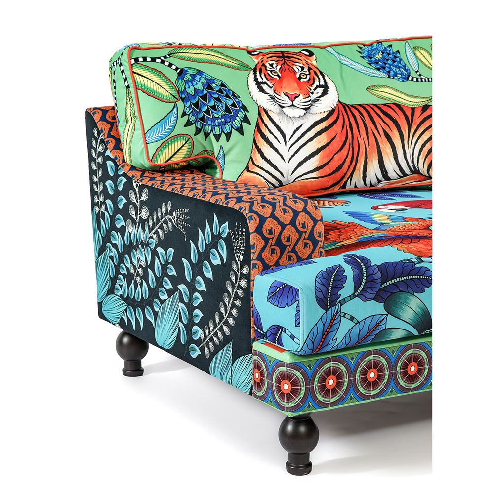 Tanzania Limited Edition Tiger Armchair Большое кресло с тропическим рисунком
