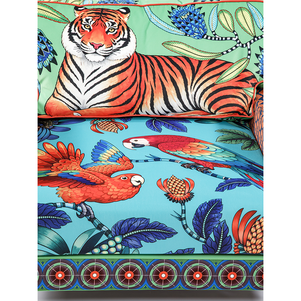 Tanzania Limited Edition Tiger Armchair Большое кресло с тропическим рисунком