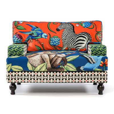 Tanzania Limited Edition Zebra Armchair Большое кресло с тропическим рисунком