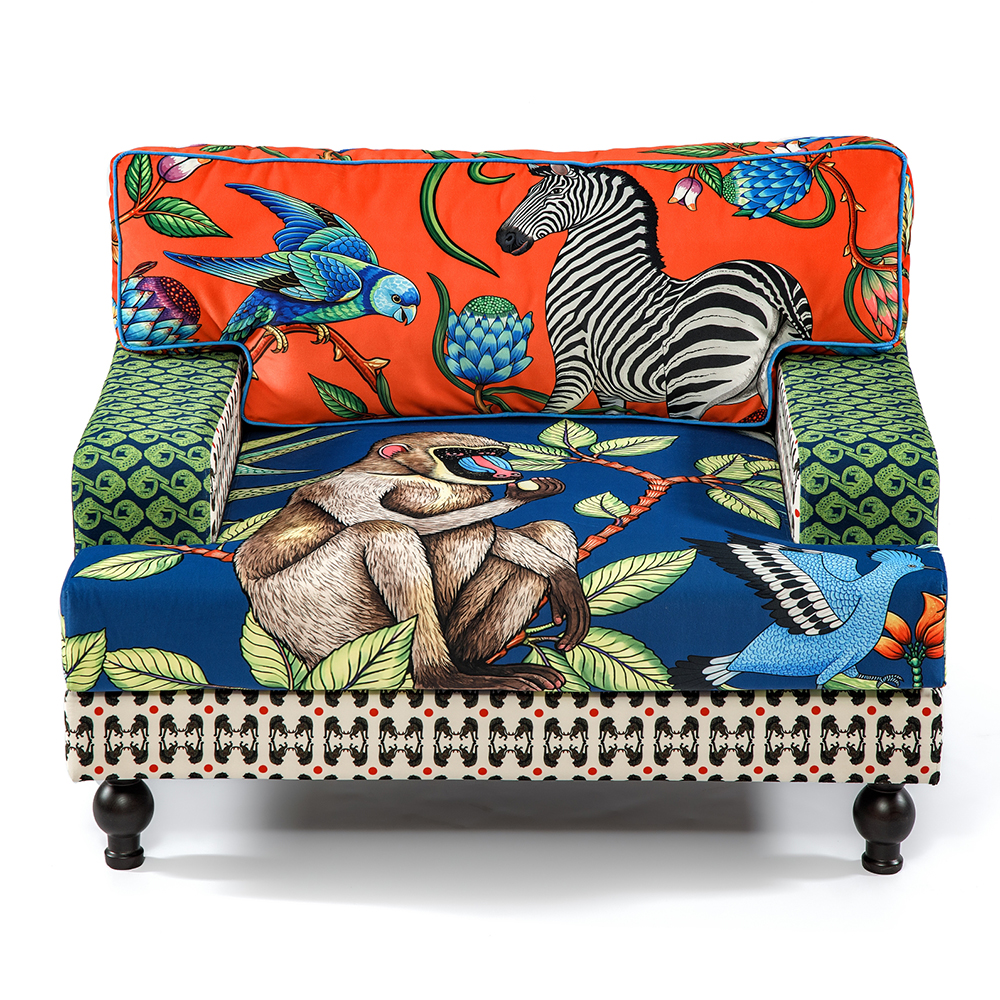 Tanzania Limited Edition Zebra Armchair Большое кресло с тропическим рисунком