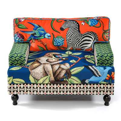 Tanzania Limited Edition Zebra Armchair Большое кресло с тропическим рисунком